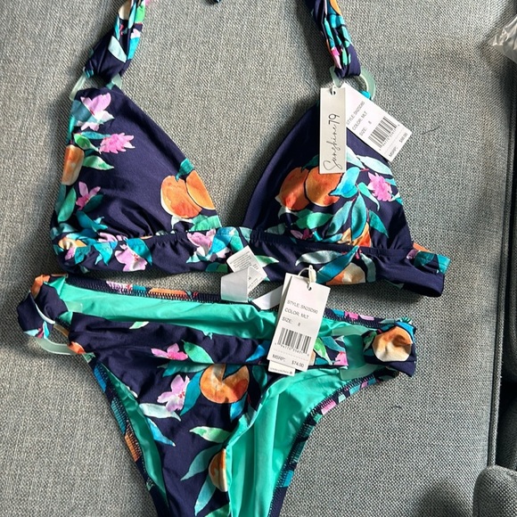 Sunshine 79 Set Swimsuit Peaches Top and Bottom Size 8 - Picture 6 of 14